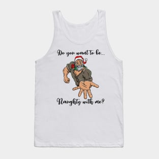 Macho Santa Claus Naughty Christmas Funny Gift Ho Ho Tank Top